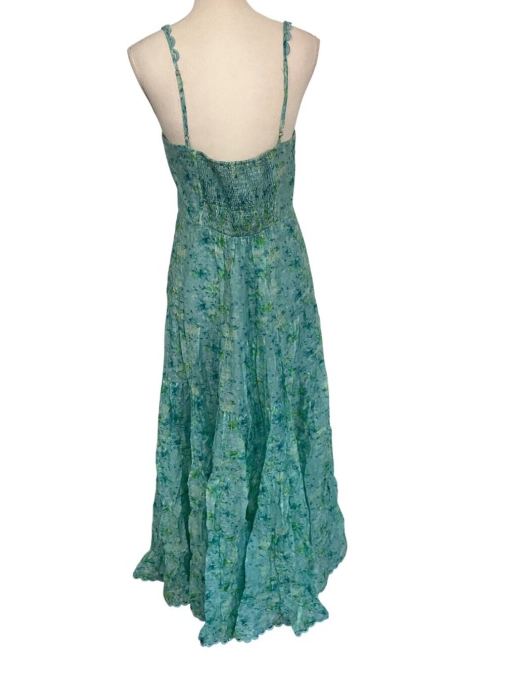 ASTR the Label Tazia Dress in Blue Floral Large New Womens Maxi Gown - Picture 6 of 11